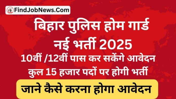 Bihar Police Home Guard Vacancy 2025